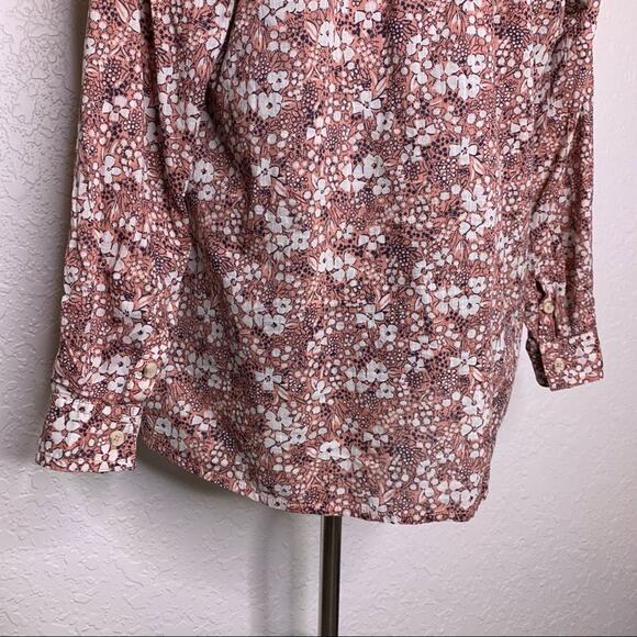 Anthropologie Pilcro Sasha pink floral button down shirt size Extra Small XS - Picture 15 of 15